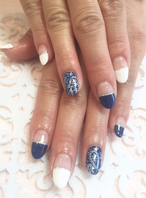 お客様nail ペイズリーネイル ネイルサロンアンジェリーナネイル 長野市のネイルサロン